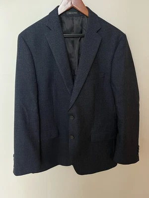 Abrigo deportivo Calvin Klein para hombre 42R gris a cuadros mezcla de lana blazer traje chaqueta Foto 1 de 4