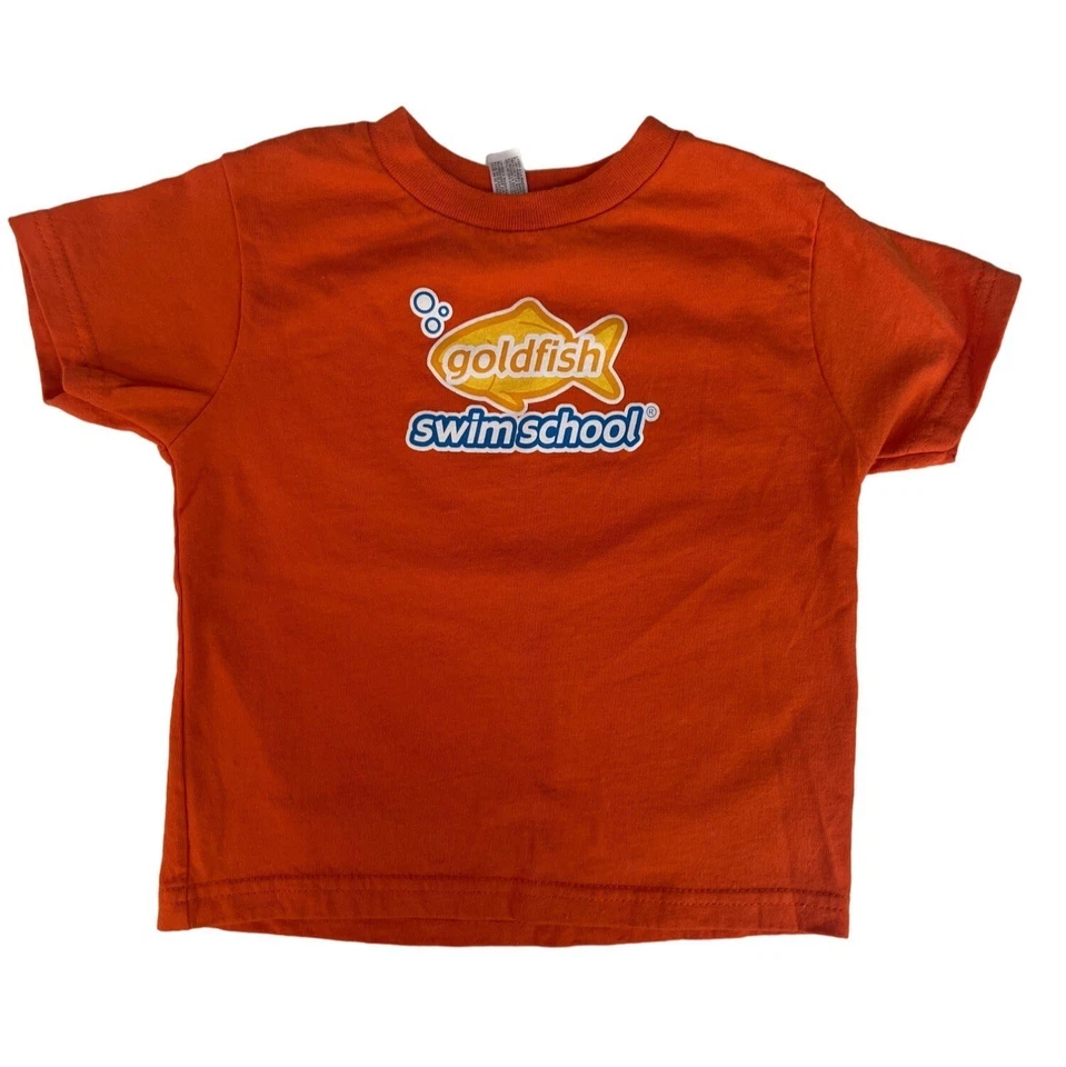 Camiseta con piel de conejo Goldfish escuela de natación niños talla 4 naranja Foto 1 de 4