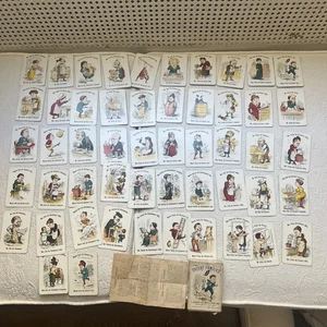 Juego de cartas completo victoriano Cheery Families c1893 Thos De La Rue Co. Reino Unido #HB1 - Imagen 1 de 17
