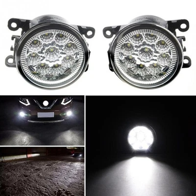 Pair Fog Light Lamp Replacement W/ H11 Bulb For Acura Honda Ford Nissan Subaru - Imagem 1 de 4