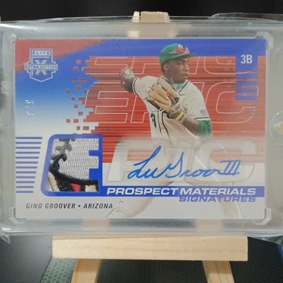2023 Panini Elite Extra Edition Blue Gino Groover #EMS-GG Auto RPA 3/3 OFFER - Image 1 of 2