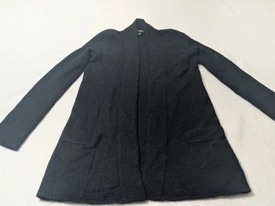 Sutton 100% Cashmere Cardigan Black Crew Neck Size Xs Capsule Classic Old Money - Image 1 of 4