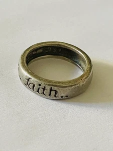 MWS Mark Wasserman Samara 925 Sterling Silver Vintage Faith Band Ring Size 6.75 - Picture 1 of 8