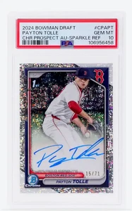 2024 Bowman Draft Chrome Payton Tolle Sparkle Refractor Auto /71 PSA 10 POP 4 - Picture 1 of 1