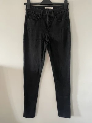 Levi Levi's 311 Shaping Skinny Jeans Trousers Black Denim W26 L31 Mid Rise - Image 1 of 4