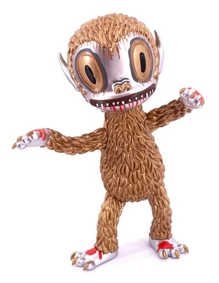 Gary Baseman AHWROO Bloody Vinyl Figure GOLD METALIC 3D Retro LE New In Box - Image 1 of 4