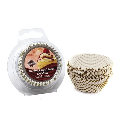 Norpro Muffin Cups with Gold Swirl – 75-Pack Decorative Paper Liners - Imagem 1 de 4