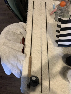 kit combo caña de pescar con mosca y carrete Foto 1 de 4