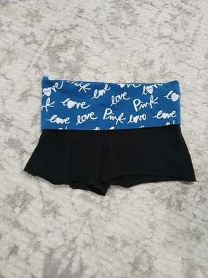 Y2k PINK Victoria's Secret  Vintage Blue Foldover Shorts ~ Womens Size S - Image 1 of 4