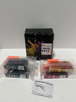 Relcolor 564XL High Yield Ink Combo Pack for HP Printers – Cyan Missing. - Image 1 of 4