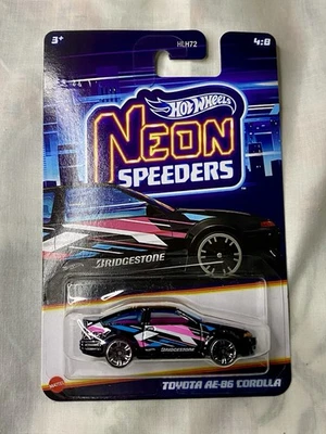 2025 HOT WHEELS Neon Speeders - Toyota AE-86 Corolla (Black) - Image 1 of 2