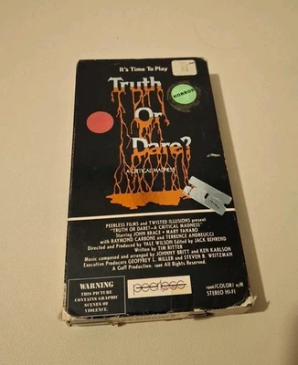TRUTH OR DARE- A Critical Madness (VHS, 1986) Horror Gore Psycho-Thriller OOP - Image 1 of 4