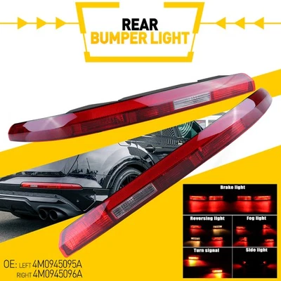 2x For  Audi Q7 2016-2020 Left Right Side Rear Bumper Reflector Case Light Brake - Image 1 of 4