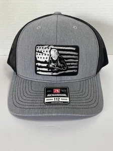 Welding Welder American Flag Trucker Hat Black Gray Adjustable Richardson 112 - Picture 1 of 13