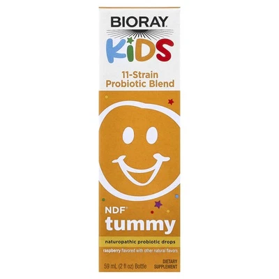 Kids, NDF® Tummy, 11-Strain Probiotic Blend, Raspberry, 2 fl oz (60 ml) - Image 1 of 3