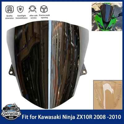 Parabrisas doble burbuja apto para Kawasaki Ninja ZX10R 2008 2009 2010 Foto 1 de 4