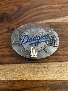 LA Los Angeles Dodgers Baseball Sports Team Pewter Siskiyou 1993 MLB Belt Buckle - Picture 1 of 4