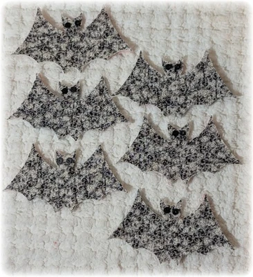 Edredón de saco de alimentación vintage apliques de murciélagos recortes troquelados colcha vintage últimos Foto 1 de 4