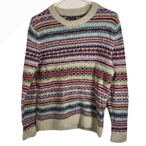 Suéter De Colección Abercrombie & Fitch Fair Isle Mezcla Lana Merino Nórdico Mujeres M - Imagen 1 de 10