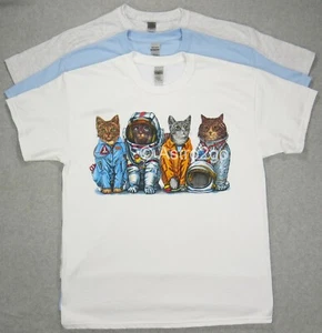 SPACE CATS--NASA Astronaut Flight Suits Astronomy Science 2 sided T shirt S-3XL+ - Picture 1 of 11