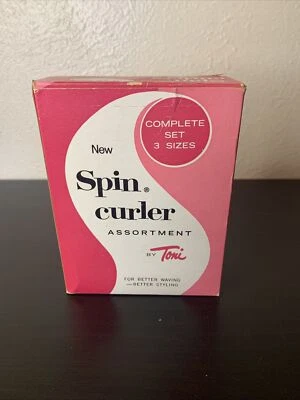Vintage 38 Assorted Spin Curlers By Toni in 3 Sizes (Pink-Purple-Yellow) - Image 1 of 4