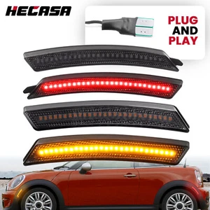 For Mini Cooper R55 R56 R57 07-15 Front Rear Smoke LED Fender Side Marker Lights - Picture 1 of 24