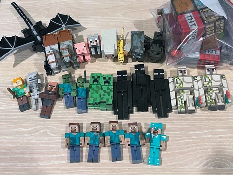 Jazwares Mojang MINECRAFT Action Figures PICK Diamond Steve Iron Golem & MORE! Cover