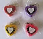 FOUR X Pet Dog Cat Puppy LED Flashing Collar Tag Clips Heart Shaped