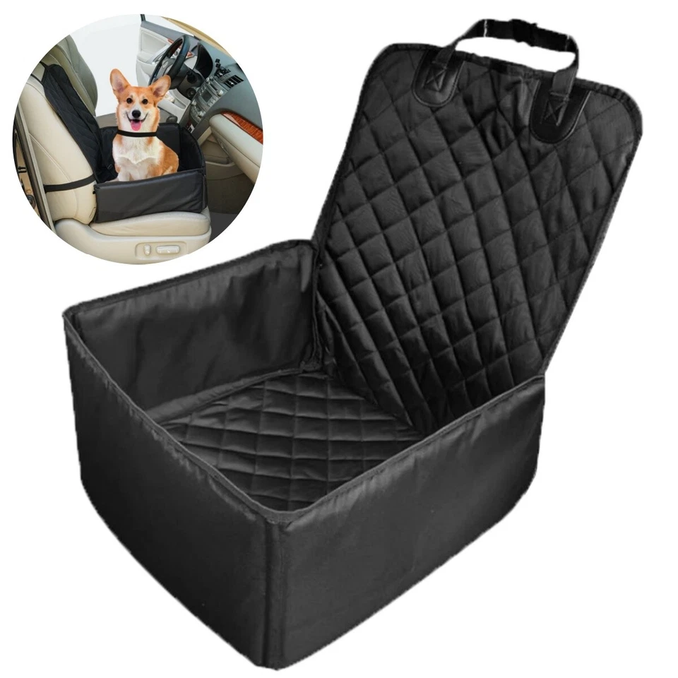 Detachable Washable Dog Cat Booster Seat Anti-slip Travel Bed with Safety Belt - Image 1 of 4