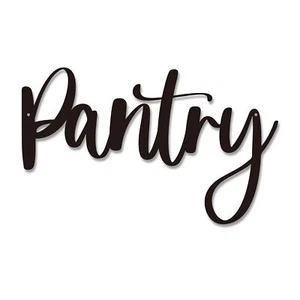 Pantry Word Sign Metal Wall Decor 12"x7.4" Pantry Decor For Home Kitchen Restaur - Picture 1 of 7