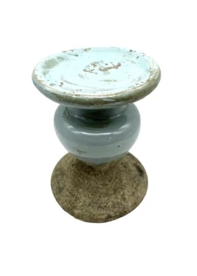 Candelabro grande de pilar de terracota azul/verde envejecido cooperativo creativo Foto 1 de 2