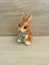Vtg Bunny Rabbit Thumper Flowers figurine anthropomorphic JAPAN Napco Napcoware