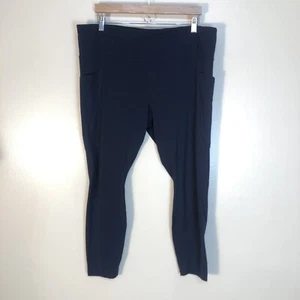 Athleta Salutation Stash Pocket tight 1x Navy Blue  Plus Size 26.5” Inseam EUC - Picture 1 of 8