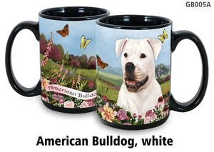 Garden Party Mug - White American Bulldog - Picture 1 of 1