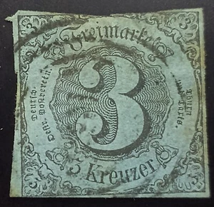 Germany Thurn and Taxis Unique Stamp 1852 SN # DE-TT 43 Imperforate Lot 269 - Picture 1 of 2