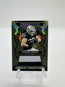MICHAEL MAYER 2023 Panini Obsidian Rookie Eruption Green Electric Etch Patch /25 - Picture 1 of 2
