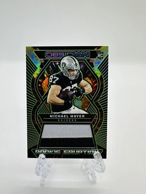 MICHAEL MAYER 2023 Panini Obsidian Rookie Eruption Green Electric Etch Patch /25 - Image 1 of 2