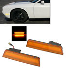 2Pcs Front Side Marker LED Light Amber For Dodge Challenger 2008 2009 2010-2014