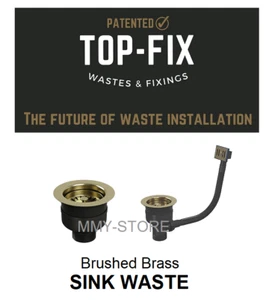 Colador de fregadero de cocina TOP FIX de latón cepillado - Imagen 1 de 13