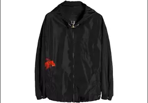CHAQUETA CORTAVIENTOS AUTÉNTICA DUNHILL CON CAPUCHA/LLUVIA PARA HOMBRE NEGRA CREMALLERA COMPLETA TALLA XL ITALIA - Imagen 1 de 20