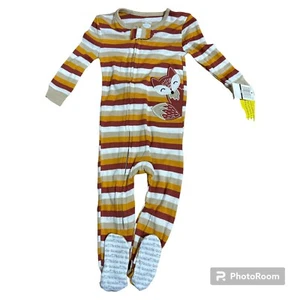 Koala Kids 12 Months Tan Foxy Footie Sleeper Pajamas - Picture 1 of 3