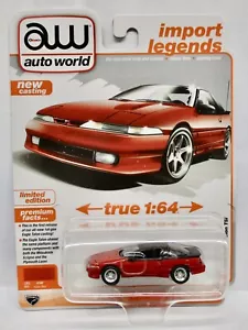 AUTO WORLD 1/64 RELEASE 3 VERSION A PREMIUM 1990 EAGLE TALON TSI FLASH RED - Picture 1 of 2