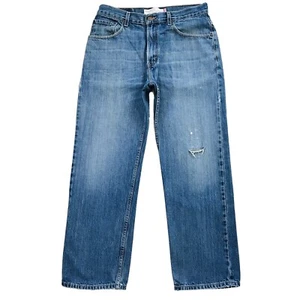 Vintage Levi's 559 Blue Relaxed Straight Fit Ripped Distressed Jeans W32 L30 - Picture 1 of 12