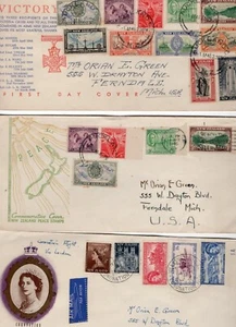NEW ZEALAND NZ  FDC sc  247-257 , sc 280-284 1946 & 1953 - Picture 1 of 2