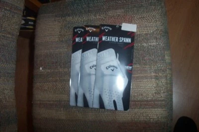 3 BRAND NEW Callaway Weather Spann mens LH  Large Gloves - Image 1 of 2