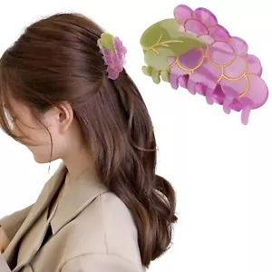 Grape Hair Clips Cute Fruit Hair Claw Clip for Women Girls Acetate Hair Acces... - Picture 1 of 8