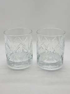 Dewar's Whiskey/Scotch Rocks Glass - Embossed Trefoil Celtic Truth Knot Set Of 2 - Picture 1 of 6