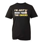 I'm Just Here For The Chicks T-Shirt Funny Happy Easter Bunny Joke Festive Gift