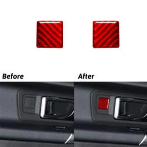 Borde de manija de puerta delantera de fibra de carbono roja para Land Rover Discovery Sport 2015-2019 - Imagen 1 de 16