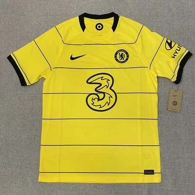 Nike Chelsea FC 21 22 Stadium Yellow Away Premier League Mens Medium Jersey New - Image 1 of 4